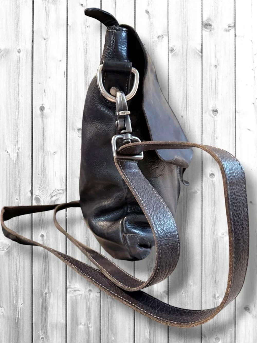BED/STU BLACK RUSTIC AIKEN CONVERTIBLE CROSSBODY BAG